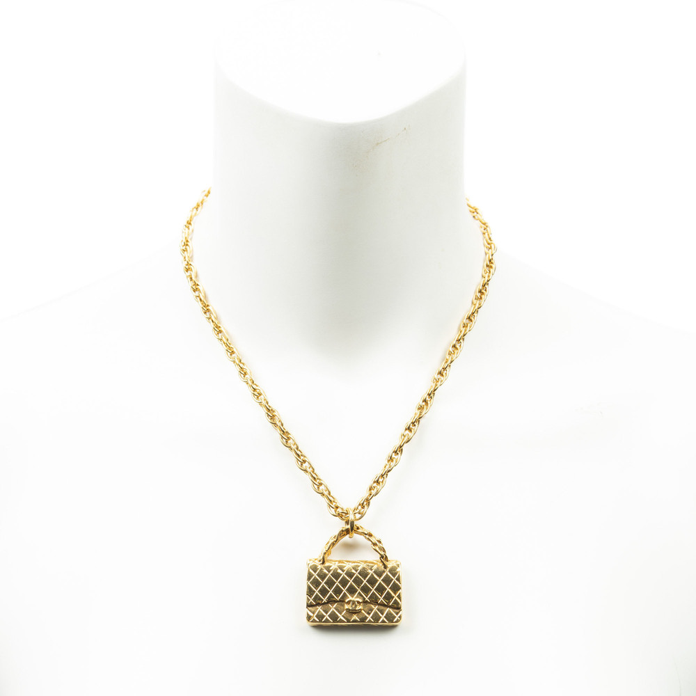 Chanel Bag Motif Pendant Necklace